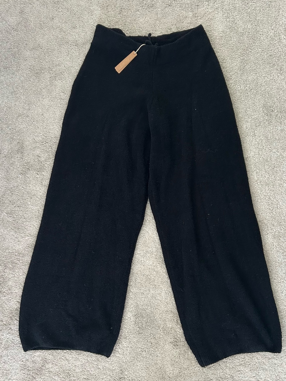 SKIMS Onyx Cozy Knit Wide Leg Pants